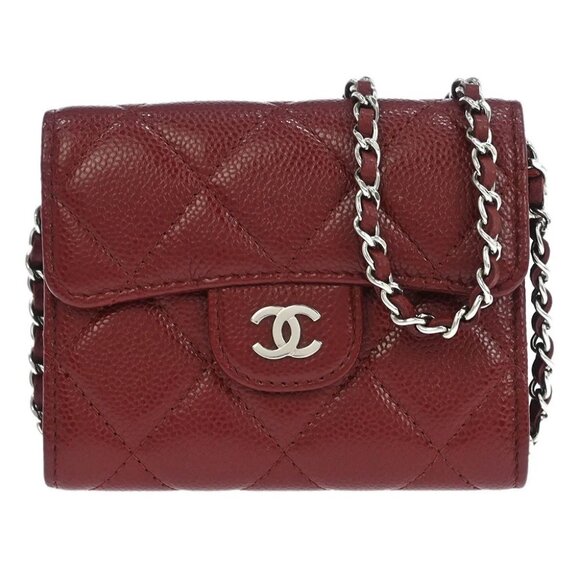 Chanel Bordeaux Calfskin WOC Wallet On Chain Shoulder Bag 166356 - Picture 1 of 7